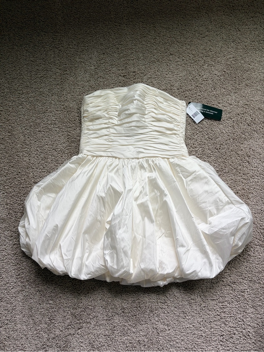 Amsale Strapless Taffetta Dress